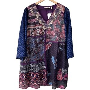 Soft Surroundings All Together Embroidered Top NWT Small